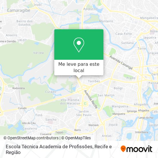 Escola Técnica Academia de Profissões mapa