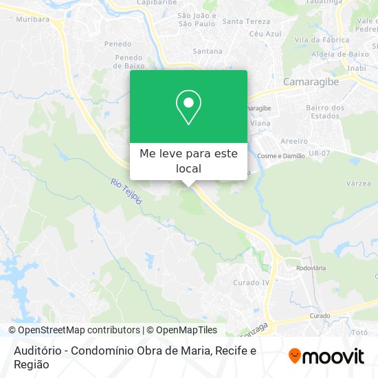 Auditório - Condomínio Obra de Maria mapa