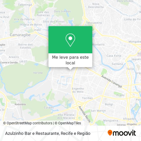 Azulzinho Bar e Restaurante mapa