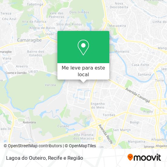 Lagoa do Outeiro mapa