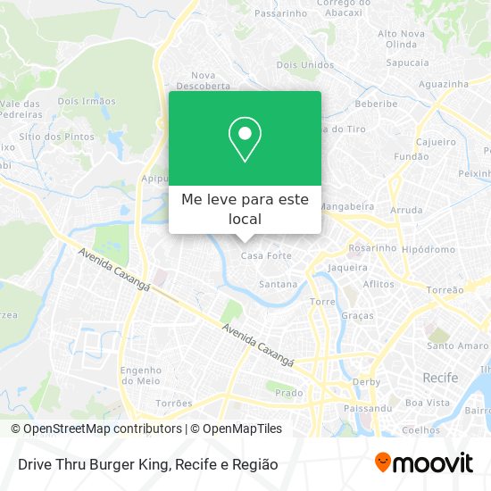 Drive Thru Burger King mapa