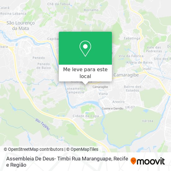 Assembleia De Deus- Timbi Rua Maranguape mapa
