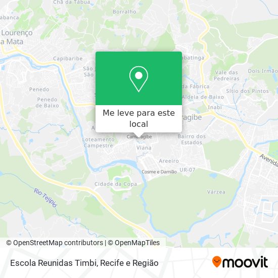 Escola Reunidas Timbi mapa
