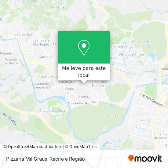 Pizzaria Mil Graus mapa