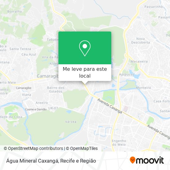 Água Mineral Caxangá mapa