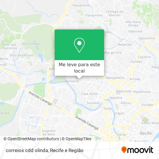 correios cdd olinda mapa