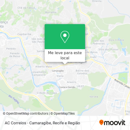AC Correios  - Camaragibe mapa
