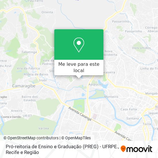 Pró-reitoria de Ensino e Graduação (PREG) - UFRPE. mapa