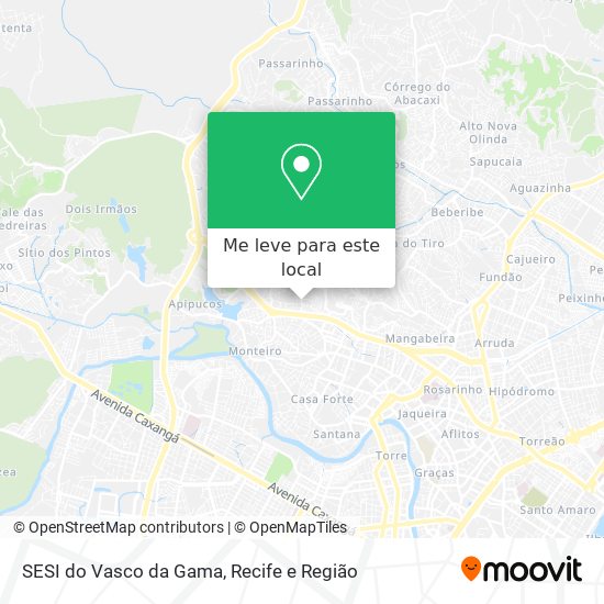 SESI do Vasco da Gama mapa