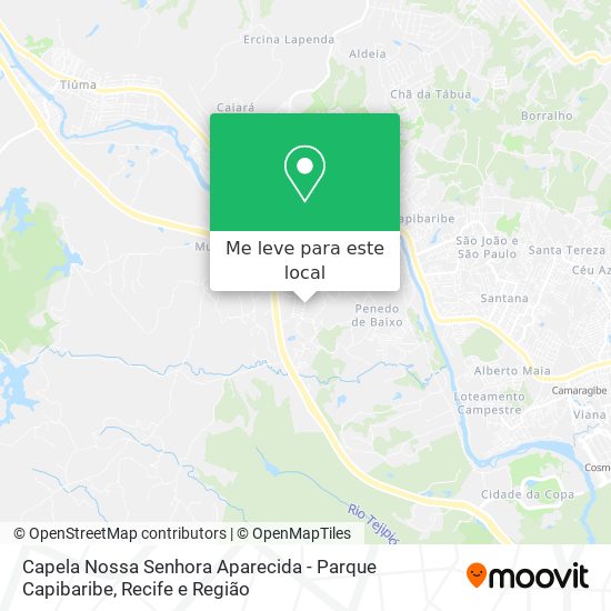 Capela Nossa Senhora Aparecida - Parque Capibaribe mapa