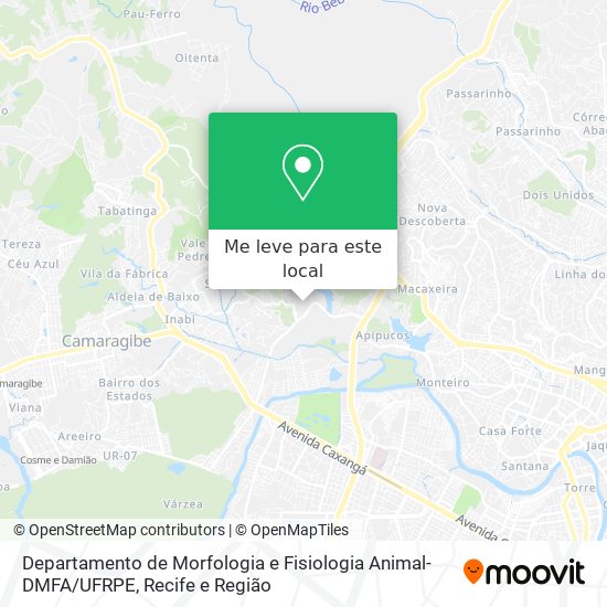 Departamento de Morfologia e Fisiologia Animal-DMFA / UFRPE mapa