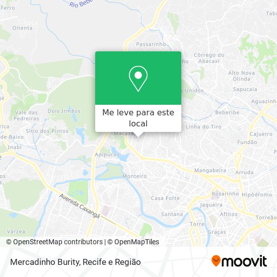 Mercadinho Burity mapa