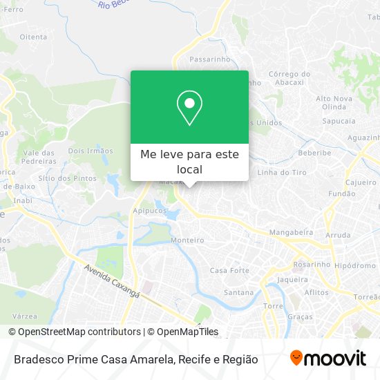 Bradesco Prime Casa Amarela mapa