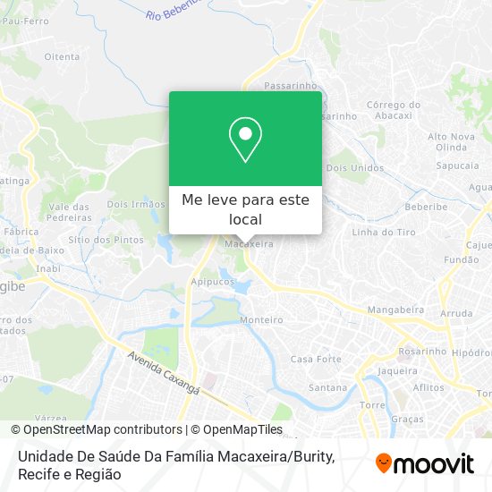 Unidade De Saúde Da Família Macaxeira / Burity mapa