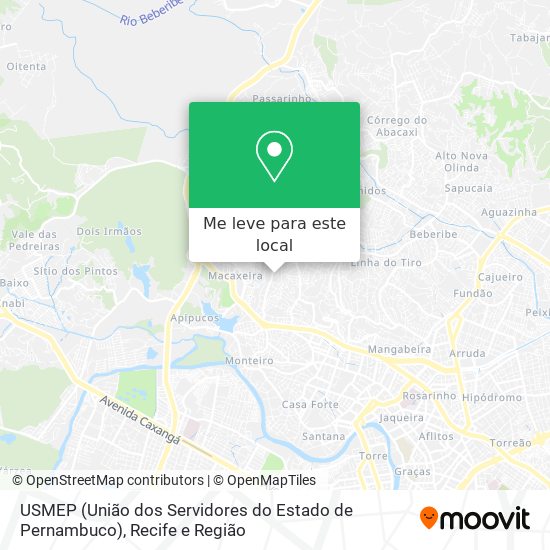 USMEP (União dos Servidores do Estado de Pernambuco) mapa