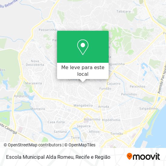 Escola Municipal Alda Romeu mapa