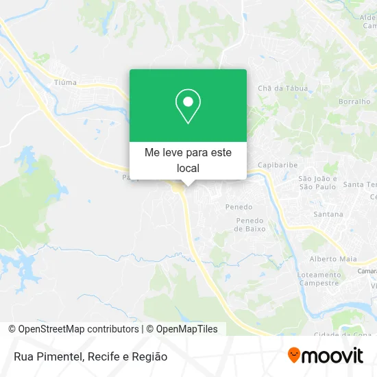 Rua Pimentel mapa