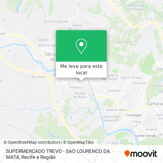 SUPERMERCADO TREVO - SAO LOURENCO DA MATA mapa