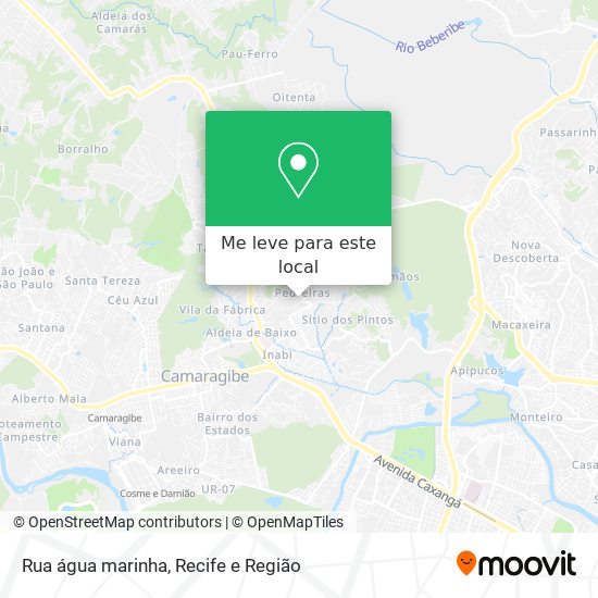 Rua água marinha mapa