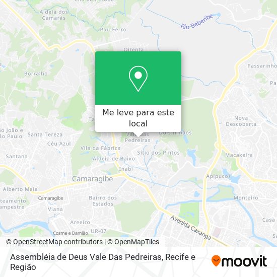 Assembléia de Deus Vale Das Pedreiras mapa