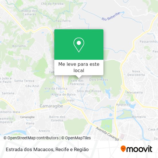 Estrada dos Macacos mapa