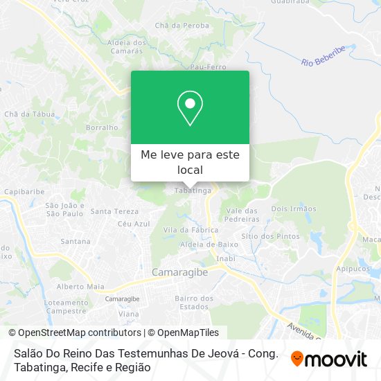 Salão Do Reino Das Testemunhas De Jeová - Cong. Tabatinga mapa