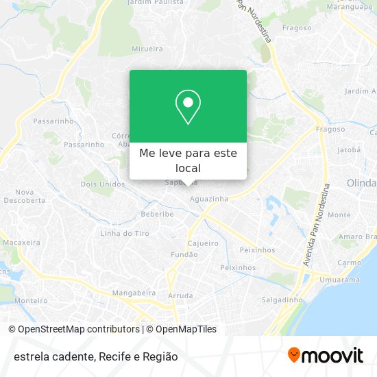 estrela cadente mapa