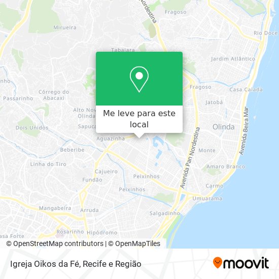 Igreja Oikos da Fé mapa