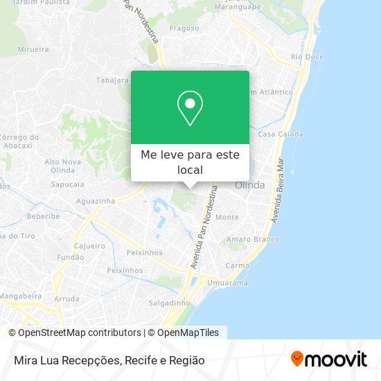 Mira Lua Recepções mapa