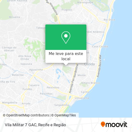 Vila Militar 7 GAC mapa