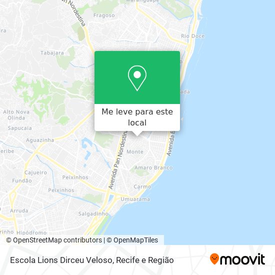 Escola Lions Dirceu Veloso mapa