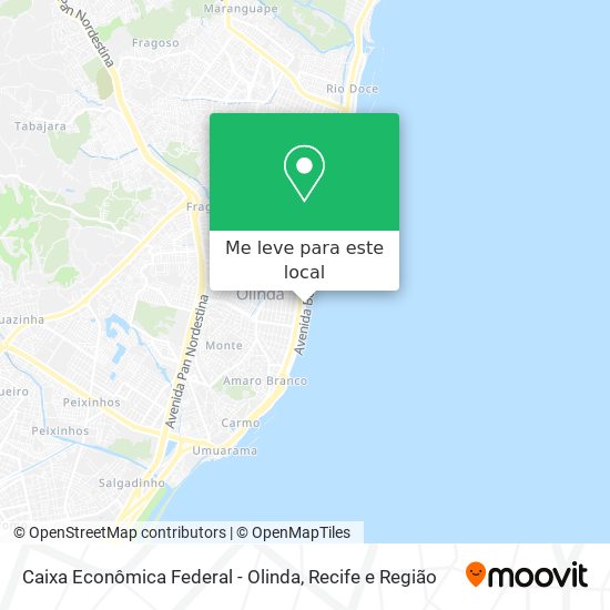 Caixa Econômica Federal - Olinda mapa
