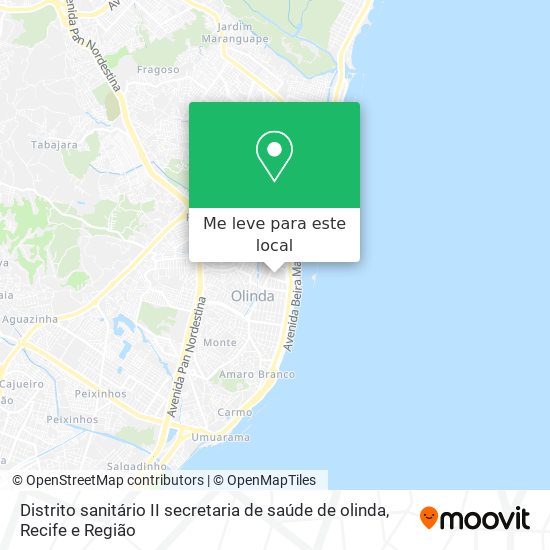 Distrito sanitário II secretaria de saúde de olinda mapa