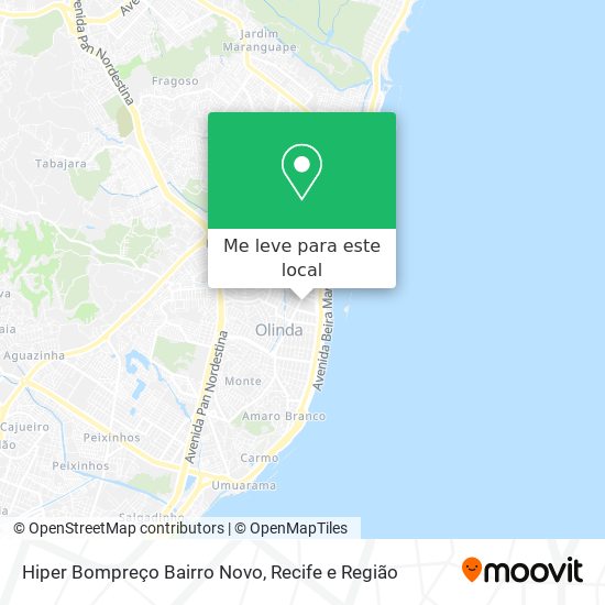 Hiper Bompreço Bairro Novo mapa