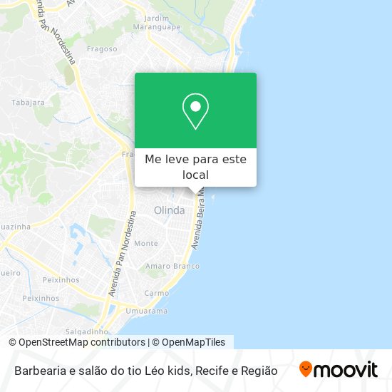 Barbearia e salão do tio Léo kids mapa