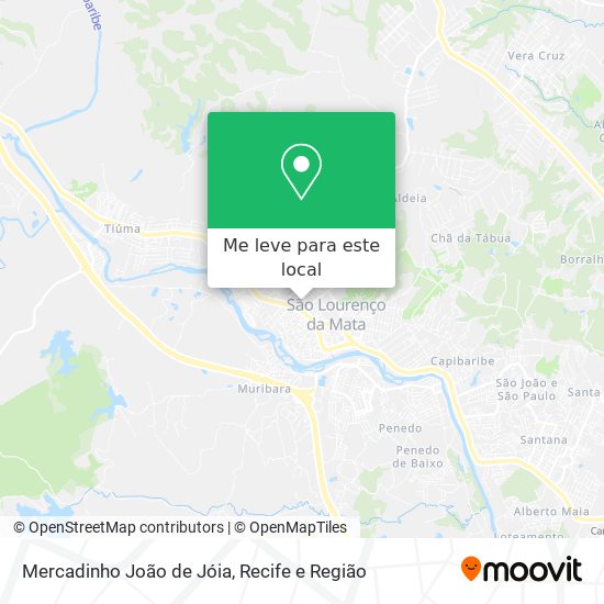 Mercadinho João de Jóia mapa