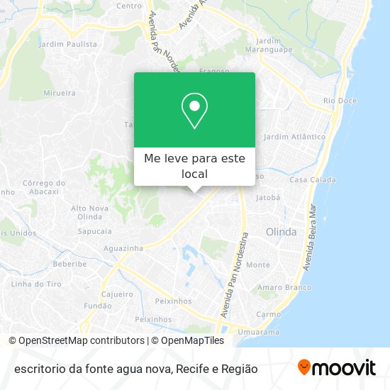 escritorio da fonte agua nova mapa