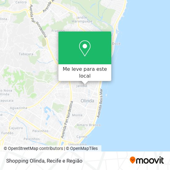 Shopping Olinda mapa