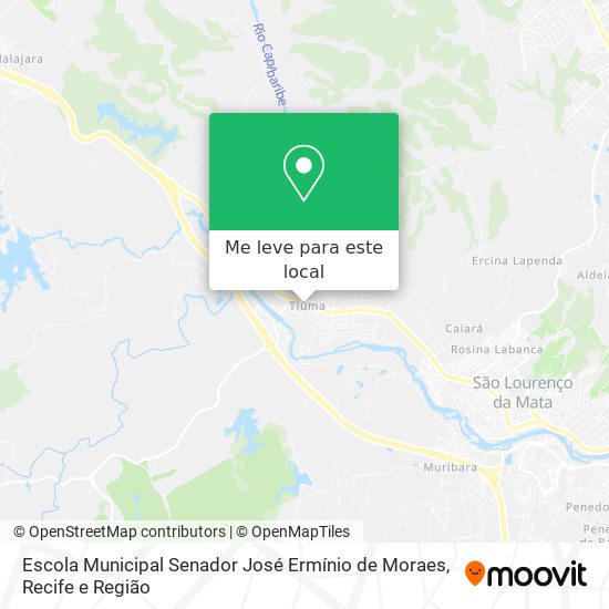 Escola Municipal Senador José Ermínio de Moraes mapa