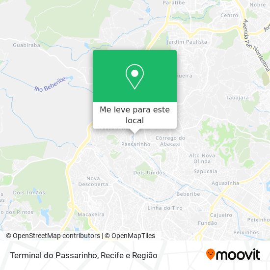 Terminal  do Passarinho mapa