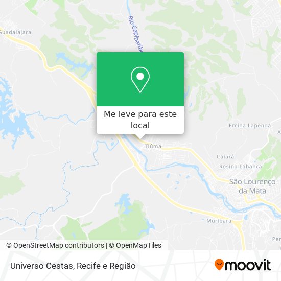 Universo Cestas mapa