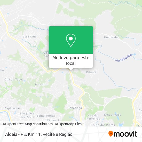 Aldeia - PE, Km 11 mapa
