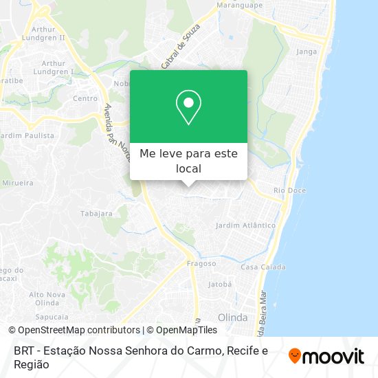 BRT - Estação Nossa Senhora do Carmo mapa