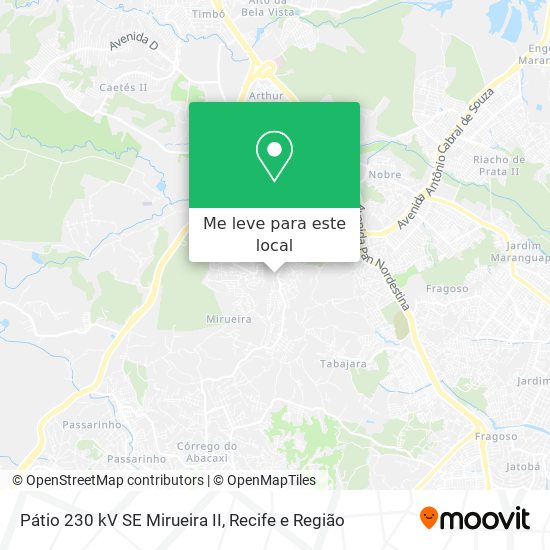 Pátio 230 kV SE Mirueira II mapa