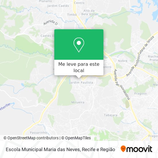 Escola Municipal Maria das Neves mapa