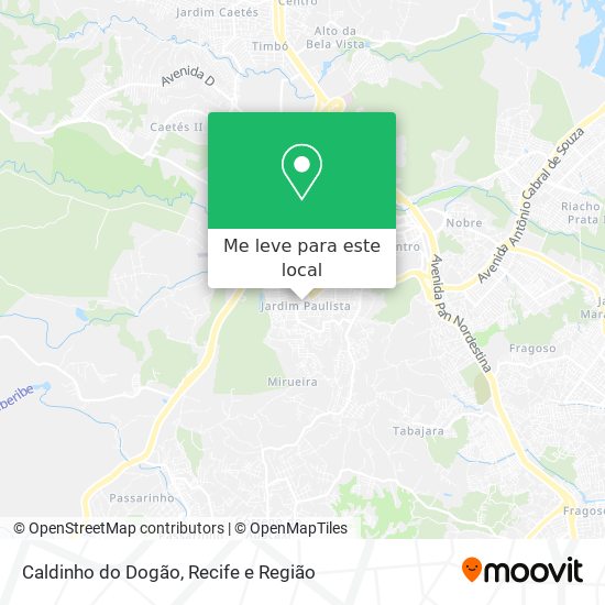 Caldinho do Dogão mapa