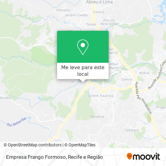 Empresa Frango Formoso mapa