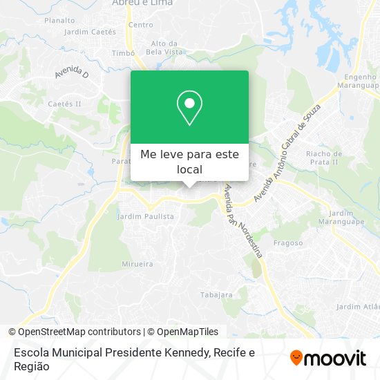 Escola Municipal Presidente Kennedy mapa