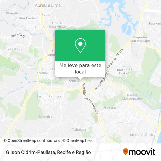 Gilson Cidrim-Paulista mapa