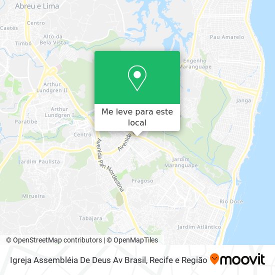 Igreja Assembléia De Deus Av Brasil mapa